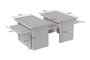 Nordure Mesa de Café Madera Negra 110x30x45 cm Mesa Pequeña 25x39.3x60 cm Tablero Melamina